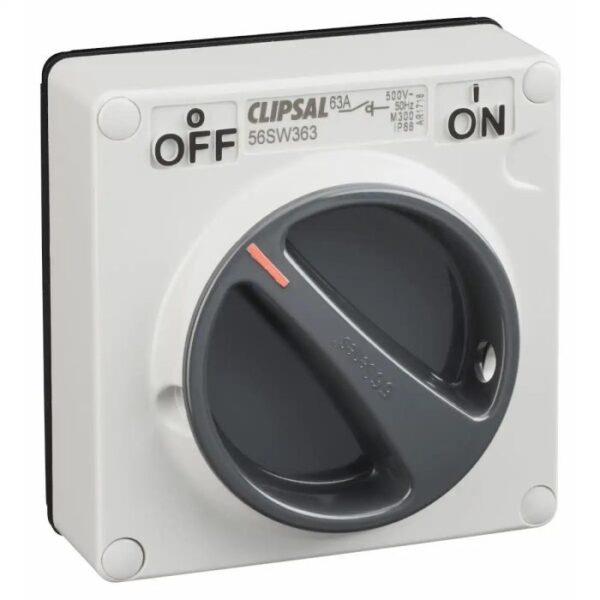 56SW363LE-GY | SWITCH SURF IP66 1G 3P 63A L_E - Schneider Electric