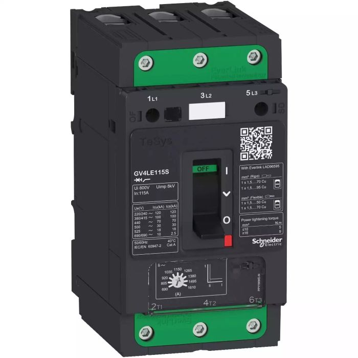 gv4le80s.jpg GV4LE80S | Motor Breaker GV4LE Mag 80A 100kA Elink - Schneider Electric - Image 1