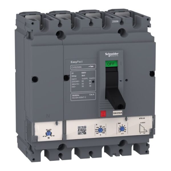 LV510585 | CVS100N ETS 2.2 100A 4P circuit breaker - Schneider Electric