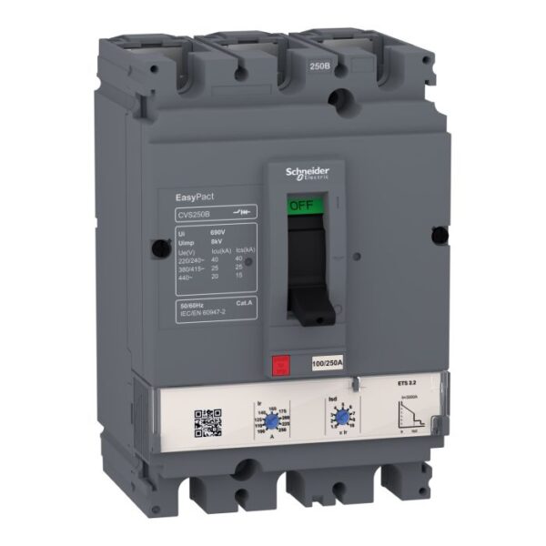 LV516505 | CVS160B ETS 2.2 160A 3P circuit breaker - Schneider Electric