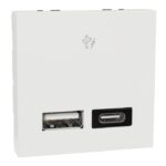 MZUSBAC2MPDH_WH | A+C USB Charger PD Hztl 2M - Schneider Electric
