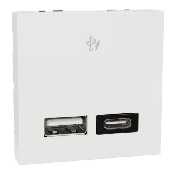 MZUSBAC2MPDH_WH | A+C USB Charger PD Hztl 2M - Schneider Electric