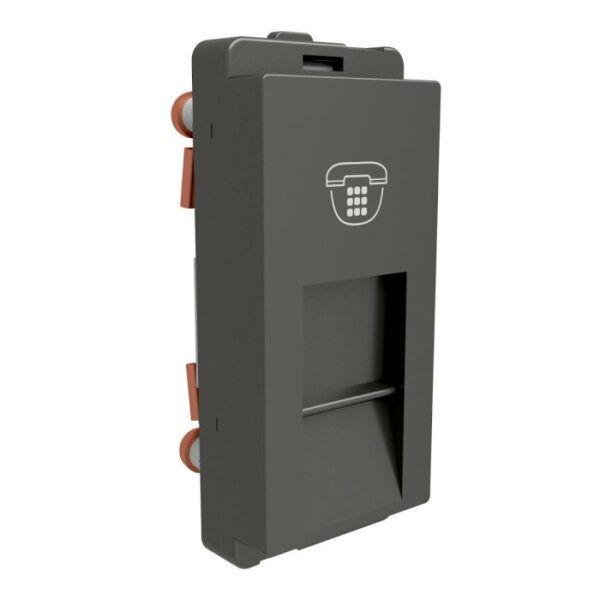 P4011_PG_N | RJ11 1G Tel outlet with Shutter,PG - Schneider Electric