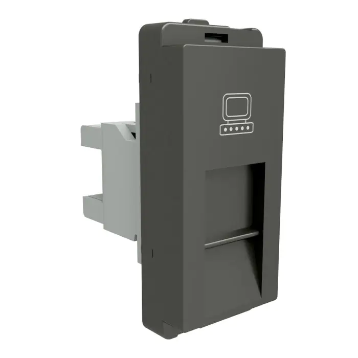 P4045_PG_N | RJ 45 cat 5e Data outlet shuttered,PG - Schneider Electric - Image 1