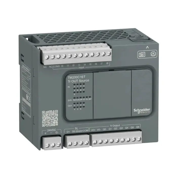 tm200c16t_front.jpg TM200C16T | CONTR. M200 16I O 24VDC TR.SOURCE - Schneider Electric - Image 1