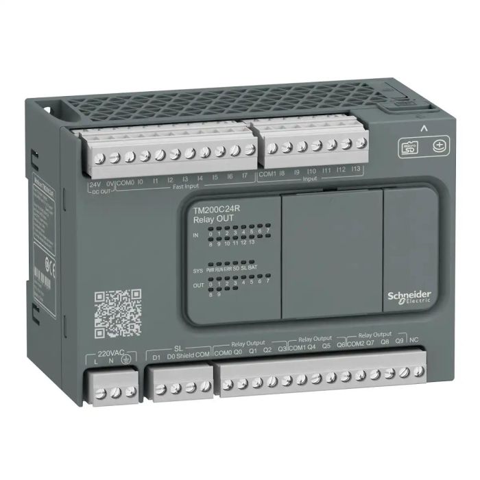 tm200c24r_front.jpg TM200C24R | CONTR. M200 24I O 220VAC RELAY - Schneider Electric - Image 1