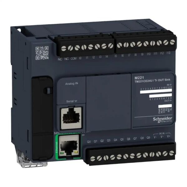 TM221CE24U | CONTROLLER M221-24IO TR.NPN ETHERNET - Schneider Electric