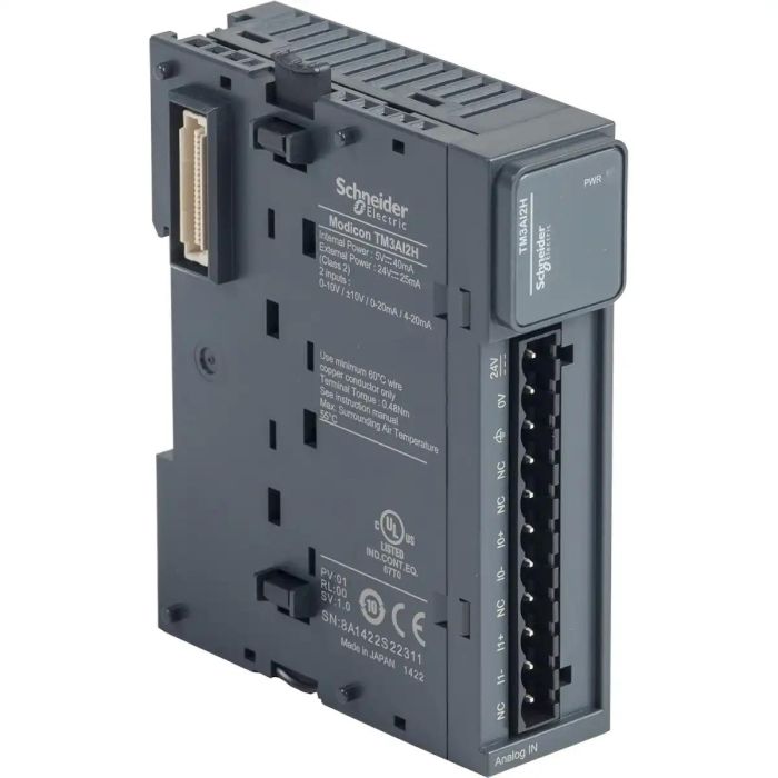 tm3ai2h_front.jpg TM3AI2H | MODULE TM3-2 ANALOG INPUTS HIGH RES. - Schneider Electric - Image 1