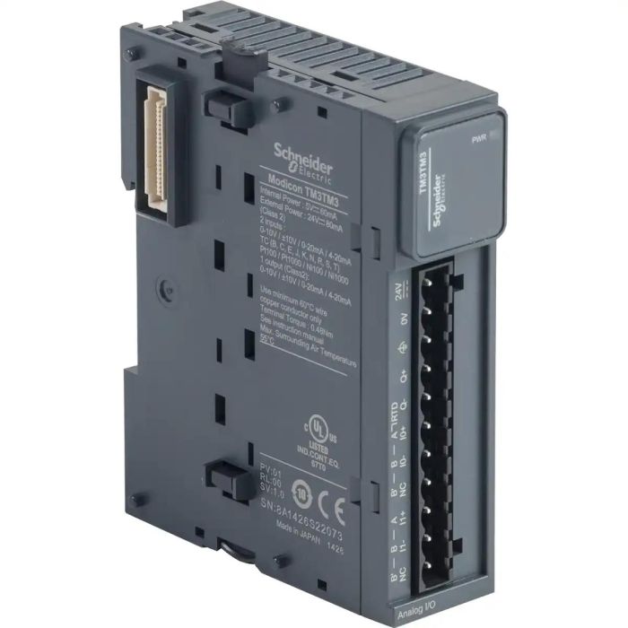 tm3tm3_front.jpg TM3TM3 | MODULE TM3-2 TEMP INPUT 1 ANALOG OUT. - Schneider Electric - Image 1