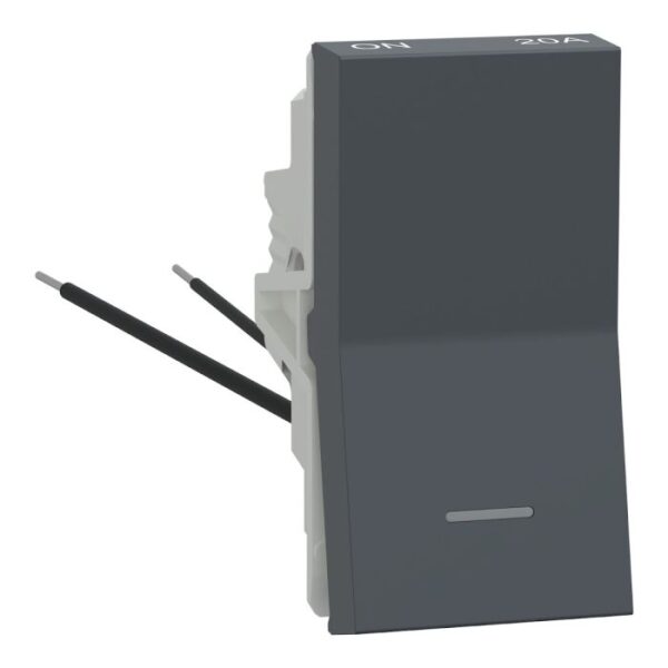 UNS201SWL1M_GY | 16AX~20A 1Way switch with Neon indicator - Schneider Electric