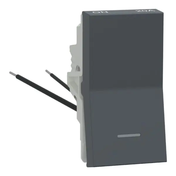 UNS201SWL1M_GY | 16AX~20A 1Way switch with Neon indicator - Schneider Electric