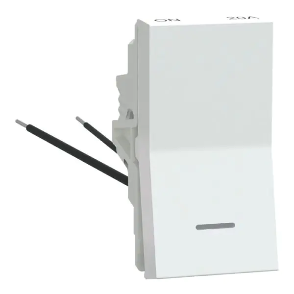 UNS201SWL1M_WE | 16AX~20A 1Way switch with Neon indicator - Schneider Electric