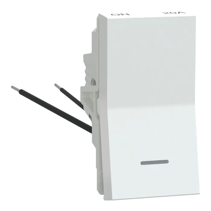 UNS201SWL1M_WE | 16AX~20A 1Way switch with Neon indicator - Schneider Electric - Image 1