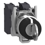 XB4BG03 | SS metal black key455 3pos stay put 2NO - Schneider Electric