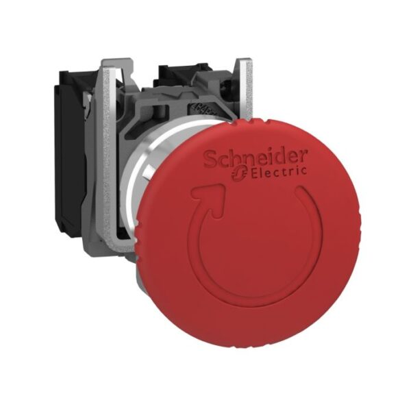 XB4BS84441 | E.stop PB metal red mushr turn 2NC+1NO - Schneider Electric
