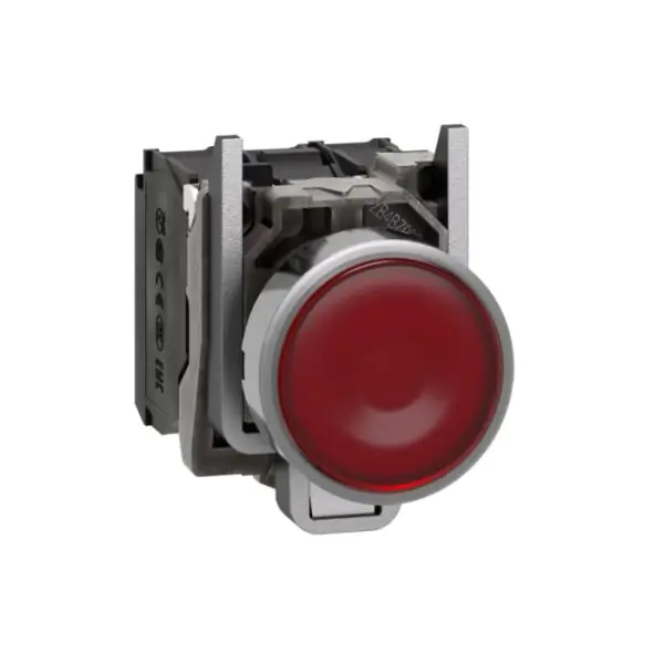 XB4BW34B5 | Ill PB metal red flush LED 24V - Schneider Electric
