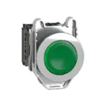 XB4FW33B5 | ill PB metal green flush mount LED 24V - Schneider Electric