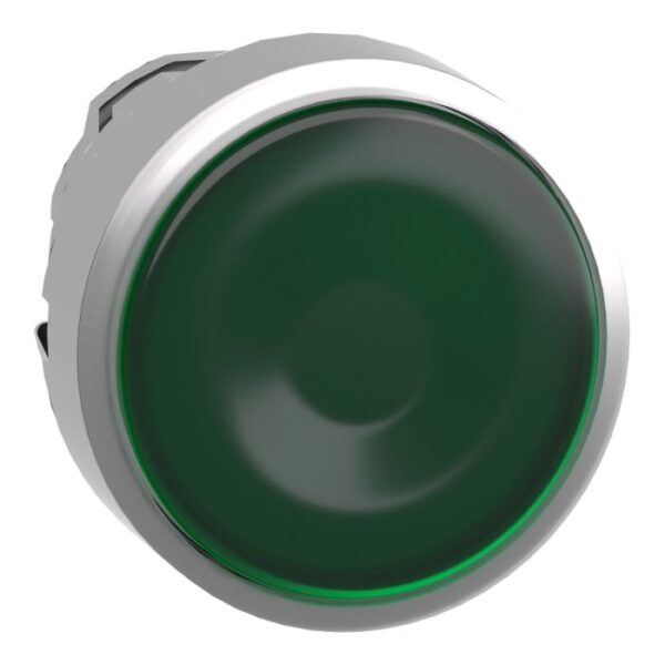 ZB4BW333 | Head ill PB metal green flush lens LED - Schneider Electric