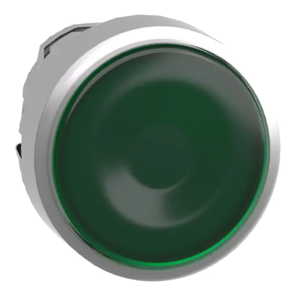 ZB4BW333 | Head ill PB metal green flush lens LED - Schneider Electric
