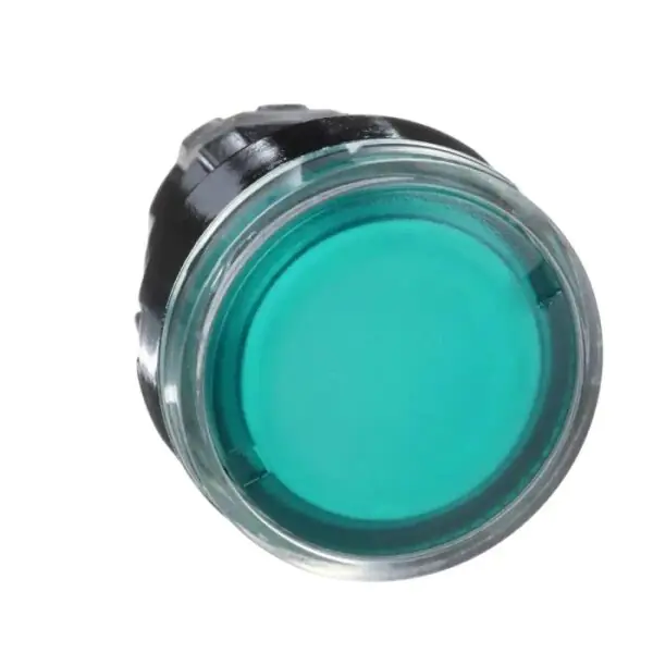 ZB4BW33 | Head Ill PB metal green flush BA9s bulb - Schneider Electric
