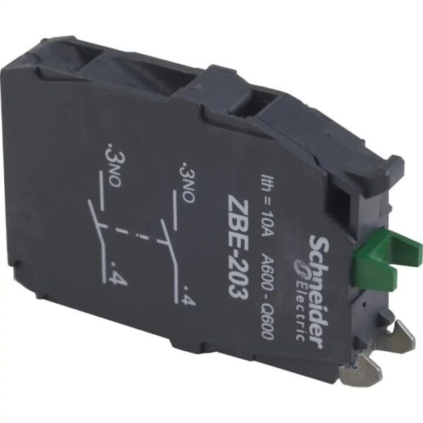 ZBE203 | Double contact block silver scrw 2NO - Schneider Electric