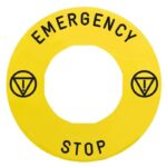 ZBY9330T | Leg hold E.stop plast lock mark stop UK - Schneider Electric