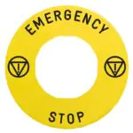 ZBY9330T | Leg hold E.stop plast lock mark stop UK - Schneider Electric