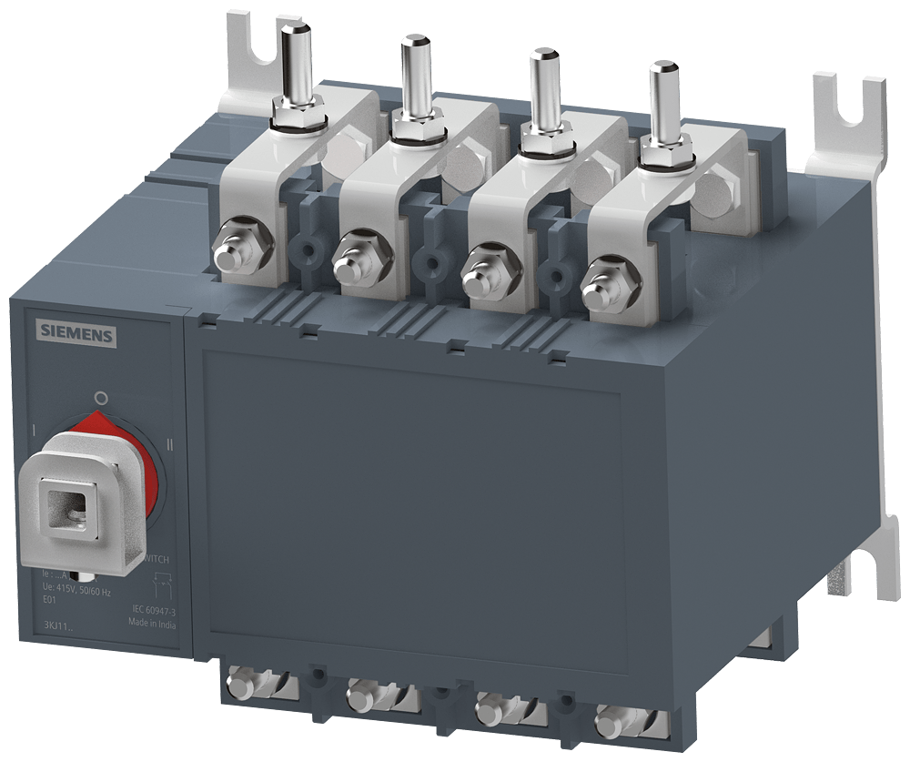 3kj11304aa200aa0.png 3KJ1130-4AA20-0AA0 | Siemens Sinova 3KJ Manual Onload Changeover Switch 100 A, 4 Pole, Open Execution, 415 V AC - Siemens - Image 1