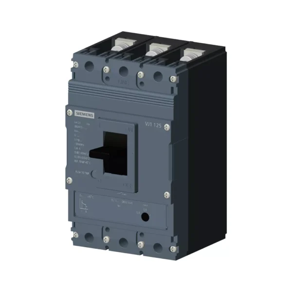 3VJ1096-3DB32-0AA0 | Siemens Sinova 3VJ1 MCCB 16 A, 3 Pole, 25 kA, Adjustable Overload & Fixed Short Circuit Settings, Thermal Magnetic Trip Unit (ATFM) - Siemens