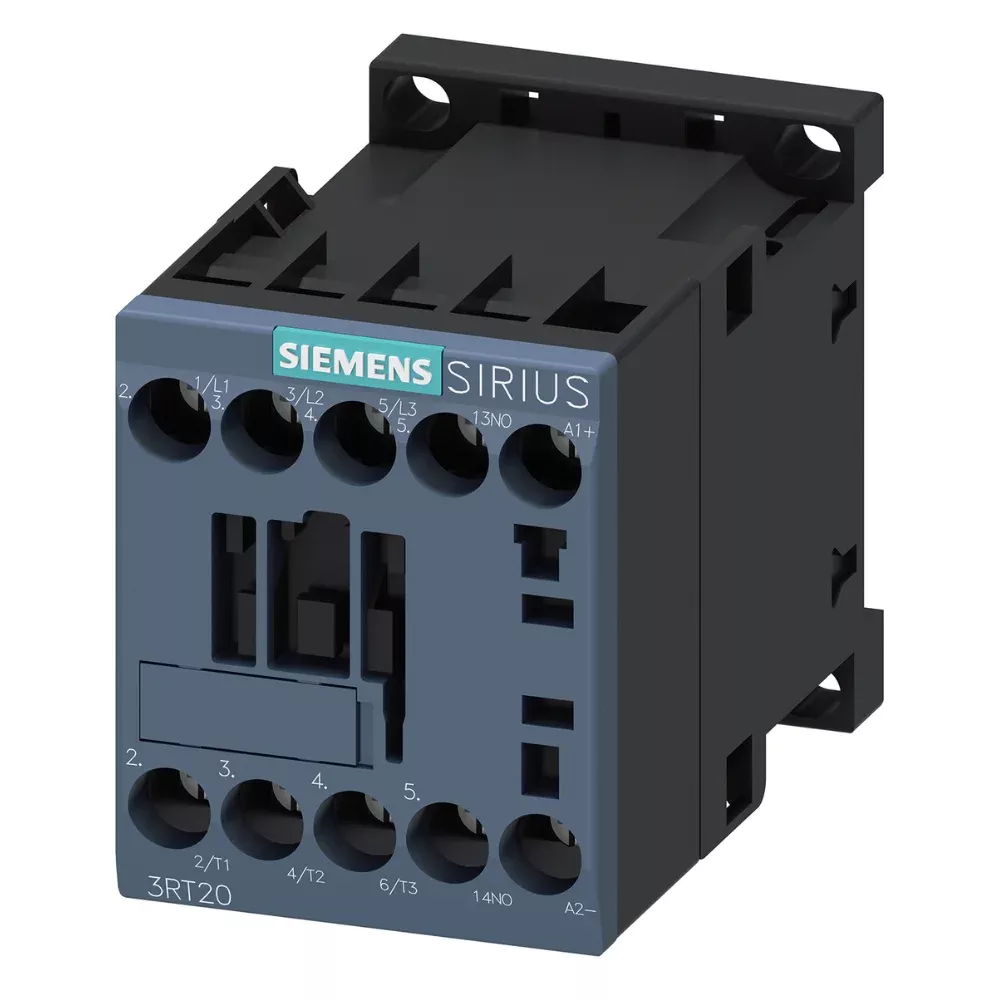 siemens-3rt2016-1fb41-power-contactor-3-pole_2.webp 3RT2017-1AB01-8K | Siemens Sirius 3RT2 Power Contactor 12 A, 3 Pole, 24 V AC, 1 NO, AC3 Duty, Size 00, Screw Terminal - Siemens - Image 1