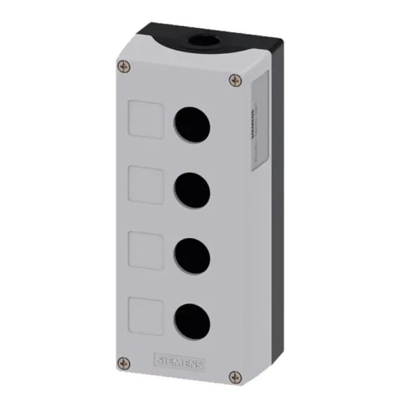 3SB58034AC3 | Siemens Enclosure For Push Button, 22 mm, Metal, Top Part Grey, 4 Command Positions - Siemens