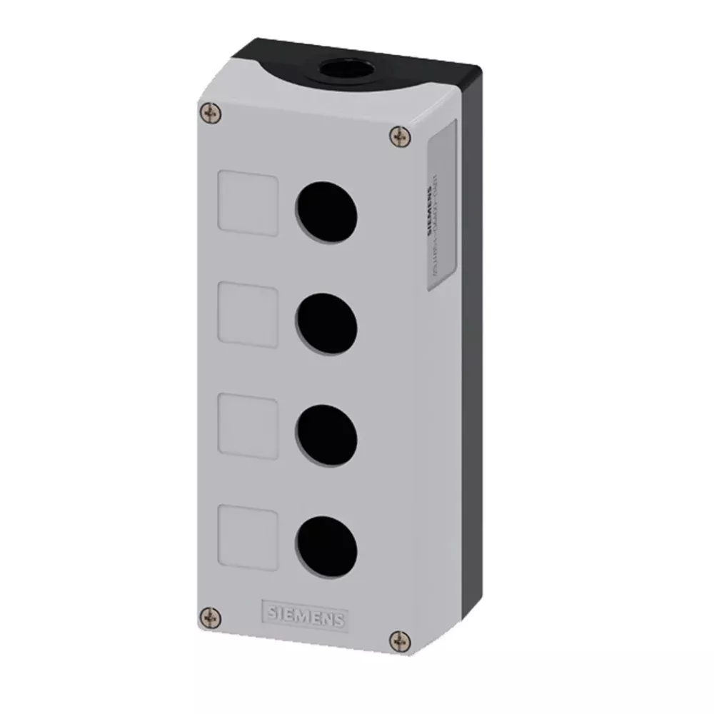 siemens-3sb-enclosure-for-push-button-22-mm-metal-top-part-grey-3sb58034ac3.webp 3SB58034AC3 | Siemens Enclosure For Push Button, 22 mm, Metal, Top Part Grey, 4 Command Positions - Siemens - Image 1