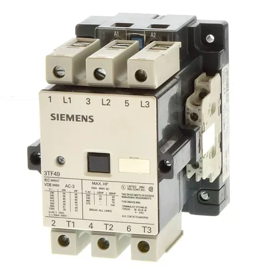 siemens-3tf4922-0ab0za01-power-contactor-3-pole_1.webp 3TF4922-0AR0ZA01 | Siemens Sicop 3TF4 Power Contactor 85 A, 3 Pole, 415 V AC, 2 NO + 2 NC, AC3 Duty, Size 4 - Siemens - Image 1