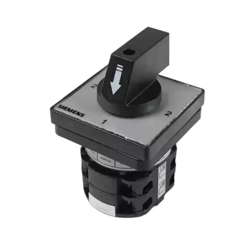 siemens-changeover-switch-10-a-2-pole-2-way-without-3ld41022pc100rc0.webp 3LD4102-2PC10-0RC0 | Siemens Changeover Switch 10 A, 2 Pole, 2 Way Without OFF 90 Degree - Siemens - Image 1