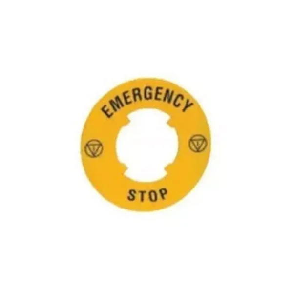 3SB59210AD | Siemens Yellow Contrast Label 75 mm With Inscription Suitable For Emergency Stop Push Button - Siemens