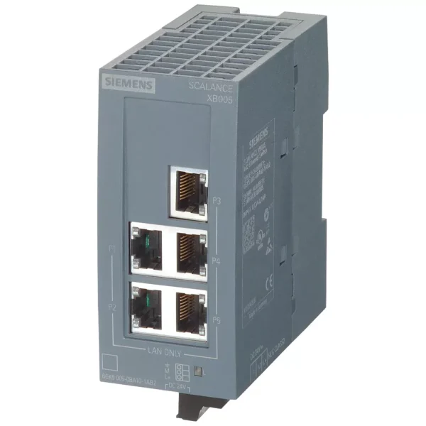 6GK50050BA001AB2 | Siemens 6KG5 SCALANCE XB005 unmanaged Industrial Ethernet Switch For 10/100 Mbit/s, 24 V AC/DC - Siemens