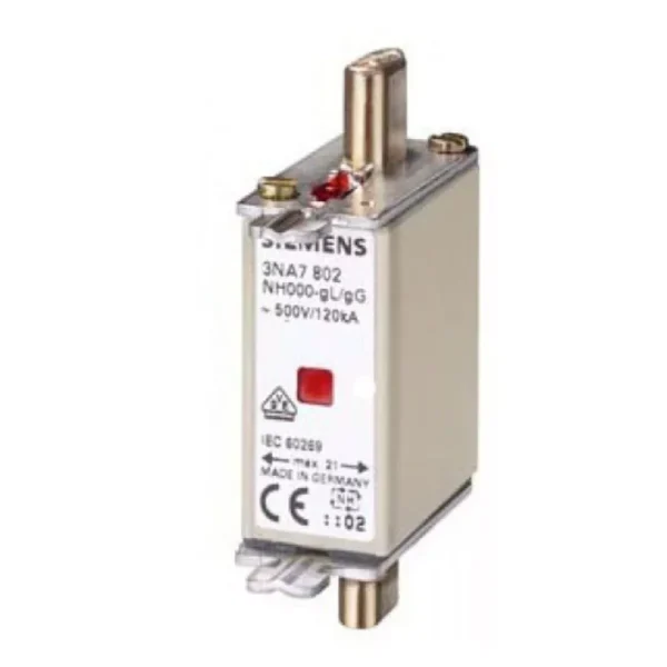 3NA78040RC | Siemens Sentron 3NA7 HRC Fuse Link 4 A, 120 kA, DIN Type, 500 V AC, Size 000 - Siemens