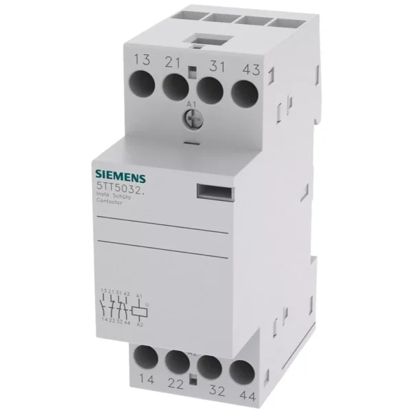 5TT50320 | Siemens INSTA Contactor with 2 NO Contacts and 2 NC Contact for 230 V AC, 400V 25A Control 230 V AC 220 V DC - Siemens