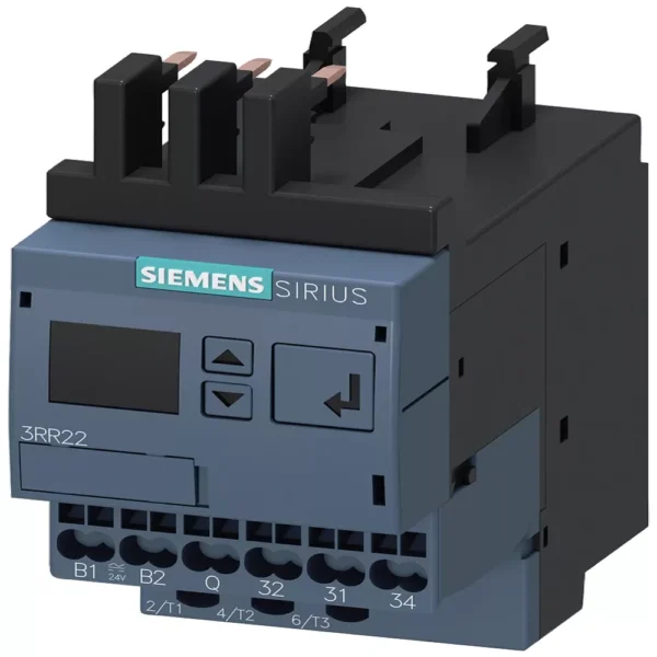3RR2241-2FW30 | Siemens Sirius Monitoring Relay 1.6-16 A, 3 Phase Supply 24-240 V AC/DC, 1 C/O, Mounted to Contactor 3RT2, Size S00 - Siemens