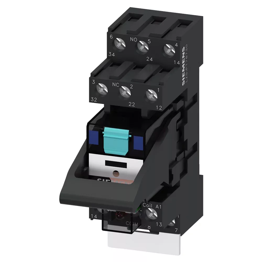 siemens-plug-in-relay-lzspt3a5l24.webp LZSPT3A5L24 | Siemens Plug-in Relay Complete Unit 3 W, 24 V DC LED Module, Red Standard Plug-in Socket Screw Terminal 3.5 mm Pinning - Siemens - Image 1