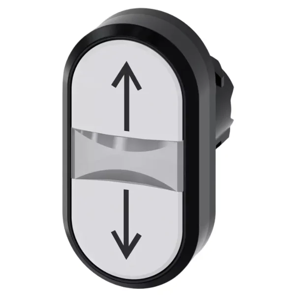 3SU1001-3AB66-0AN0 | Siemens Sirius ACT 3SU1 Illuminated Twin Push Button 22 mm, White, Arrow Pointing Up & Down, Flat - Siemens