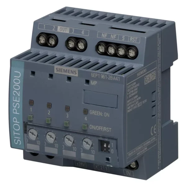 6EP19612BA41 | Siemens Sitop 6EP1 PSE200U 10 A Selectivity Module 4 Channel Input 24 V DC/40 A, Output 24 V DC/4x 10 A Threshold Adjustable - Siemens