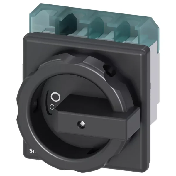 3LD2504-1TL51 | Siemens Sentron 3LD2 Switch Disconnector Main Switch 63 A, 4 Pole, 22 kW, Black, Front Mounted, Rotary Operating Mechanism - Siemens