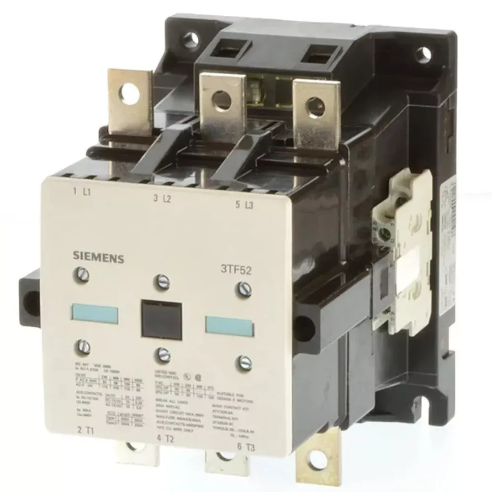 siemens-sicop-3tf-hoisting-duty-power-contactor-170a-3-pole-3tf52000af0.webp 3TF5200-0AF0 | Siemens Sicop 3TF Hoisting Duty Power Contactor 170A, 3 Pole, 110VAC, 2 NO + 2 NC - Siemens - Image 1