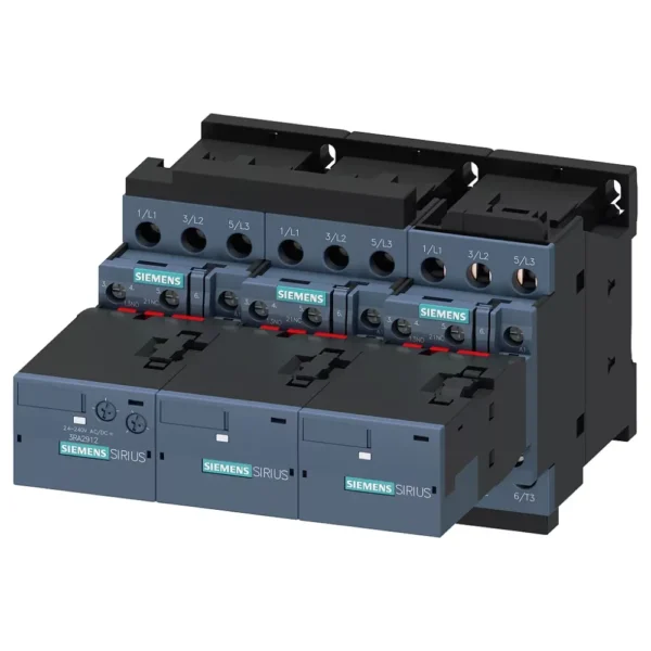 3RA2426-8XF32-1AL2 | Siemens Sirius 3RA2 Star Delta Contactor 50 A, 3 Pole, 230 V AC, 3 NO + 3 NC, AC3 Duty, Size S0, Screw Terminal, Electrical and Mechanical Interlock - Siemens