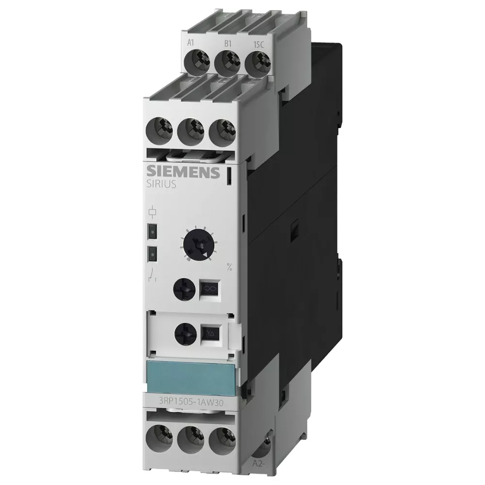 siemens-sirius-3rp-multi-function-electronic-timer-3rp15051aw308k.webp 3RP1505-1AW308K | Siemens Sirius 3RP1 Multi-Function Electronic Timer 24-240 V AC/DC, 1 C/O, 0.05 sec to 100 Hrs, With LED - Siemens - Image 1