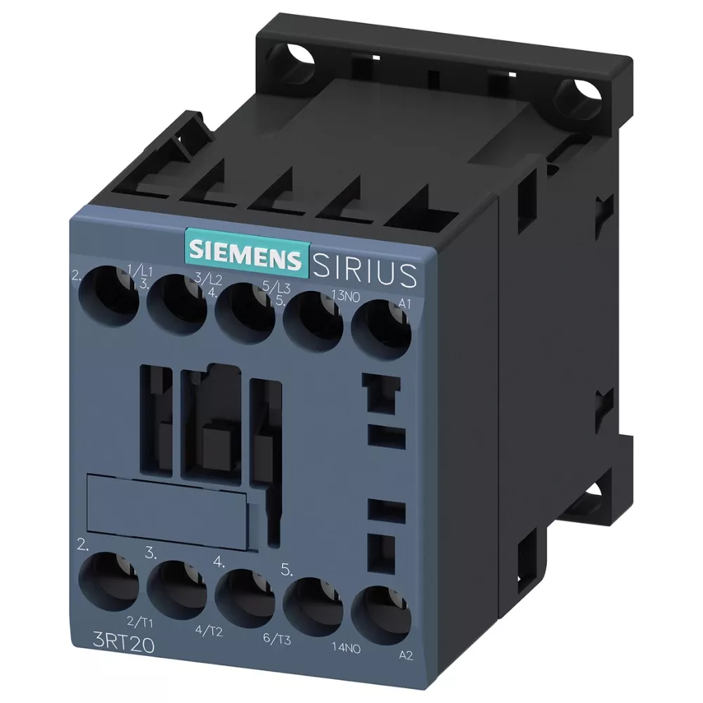 siemens-sirius-3rt-power-contactor-12-a-3-pole-24-3rt20171ab028k.webp 3RT2017-1AB02-8K | Siemens Sirius 3RT2 Power Contactor 12 A, 3 Pole, 24 V AC, 1 NC, AC3 Duty, Size 00 - Siemens - Image 1