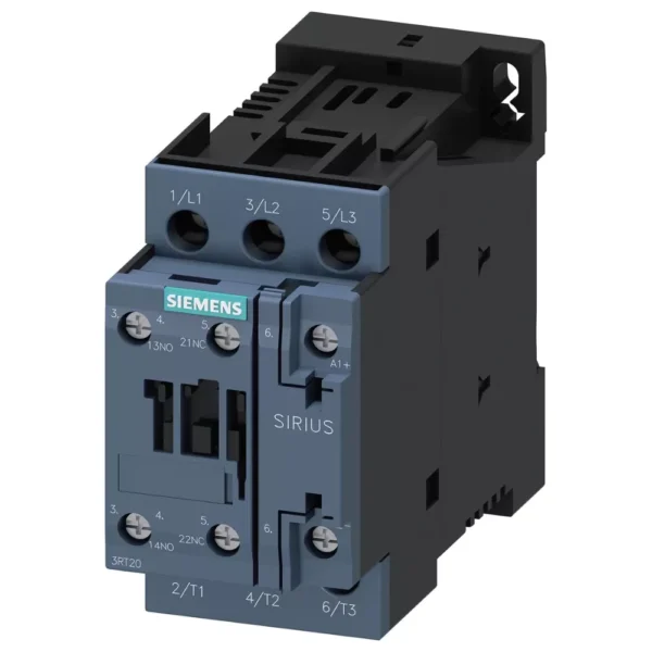 3RT2026-1BM408K | Siemens Sirius 3RT2 Power Contactor 25 A, 3 Pole, 220 V DC, 1 NO + 1 NC, AC3 Duty, Size 0 - Siemens
