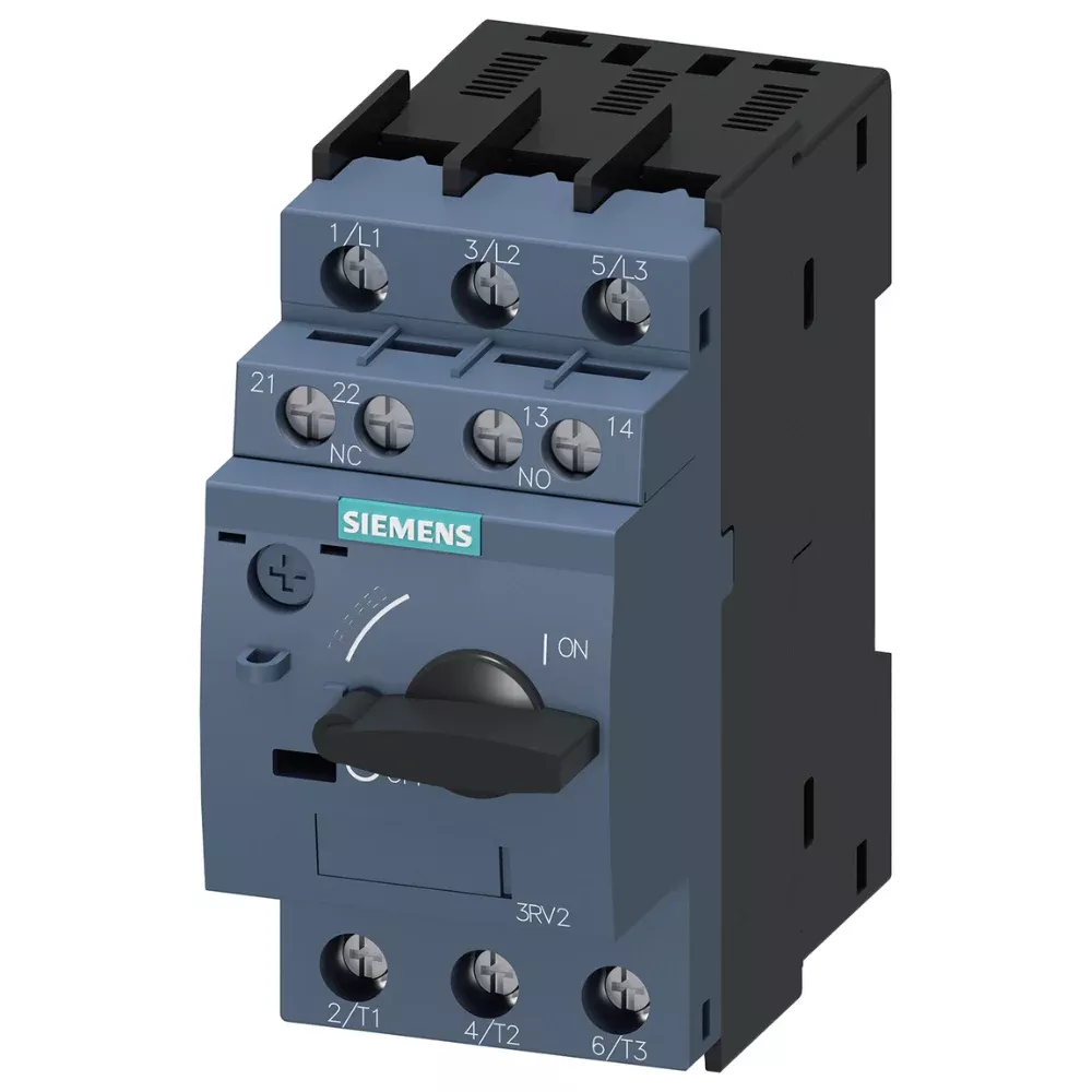 siemens-sirius-3rv-mpcb-0.55-0.8-a-standard-release-3rv20110ha25.webp 3RV2011-0HA25 | Siemens Sirius 3RV2 MPCB 0.55 - 0.8 A, Standard Release, Overload & Short Circuit, 1 NO + 1 NC, Class 10, Size S00, Spring Terminal - Siemens - Image 1