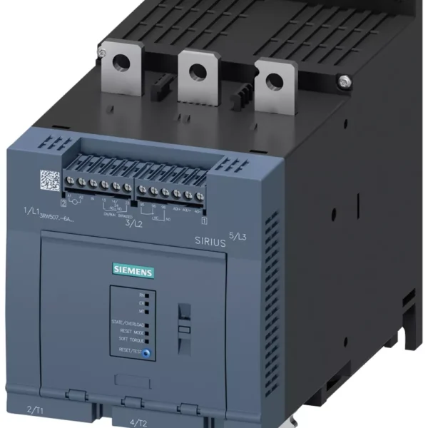 3RW5075-6AB14 | Siemens Sirius 3RW5 Soft Starter 370 A, Coil Voltage 110-250 V AC, Screw Terminal Analog output - Siemens